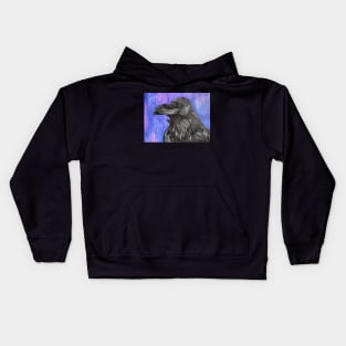 Crow painting Kids Hoodie